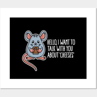 Funny Christian gifts food pun mouse cartoon Posters and Art